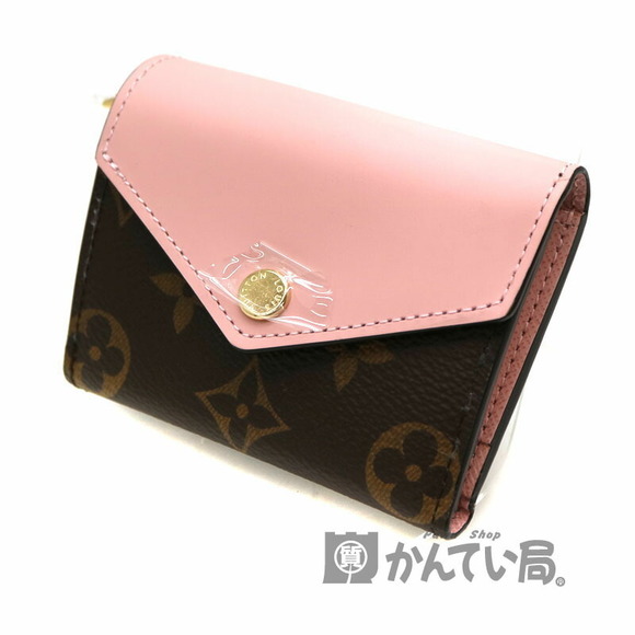 Louis Vuitton Rose Pink Brown Pink Portefeuille Wallet Ballerine Zoe LV - Picture 1 of 6
